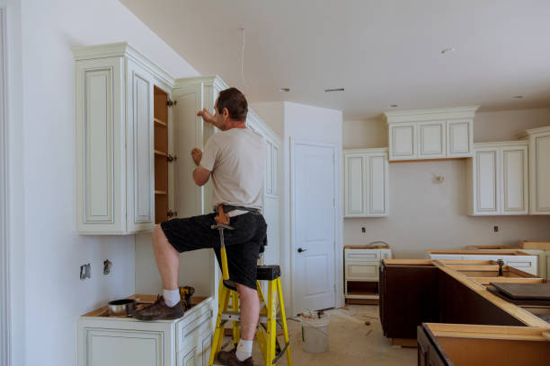 Kitchen island installation in Kingston by JMT Kitchen Cabinet
